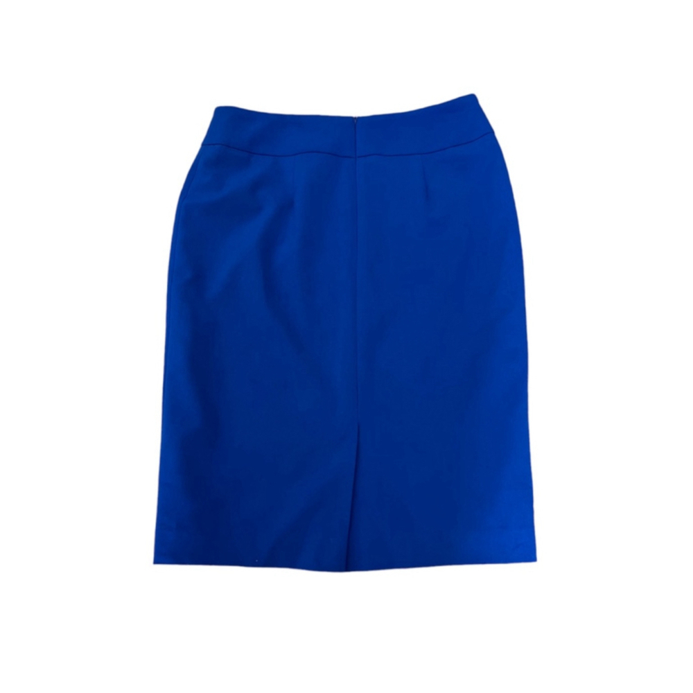 NWOT NINE WEST Cobalt Blue High Waist Stretch Pencil Skirt 0 - Picture 3 of 8